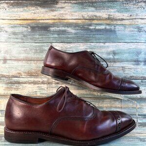 Allen Edmonds Fifth Avenue Oxford Mens 7.5 EEE Brown Leather Cap Toe Dress Shoe